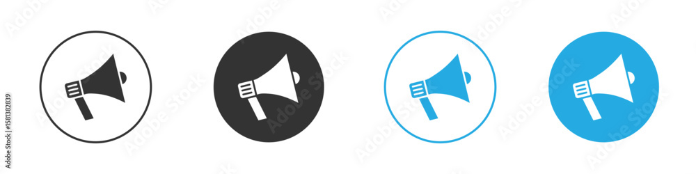 Poster Megaphone icon design Concept collection for UI UX