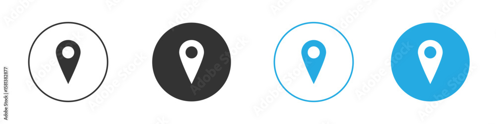 Poster marker icon design concept collection for ui ux