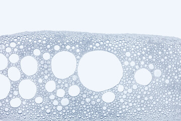 Beauty texture cosmetic transparent gray blue make-up remover or toner moisturizer bubbles texture background