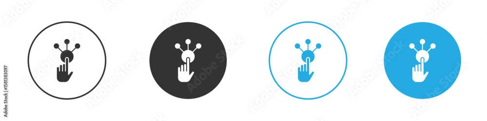 Poster interactive icon design concept collection for ui ux