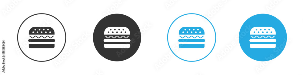 Poster hamburger icon design concept collection for ui ux
