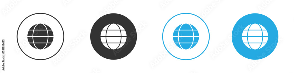 Poster globe icon design concept collection for ui ux