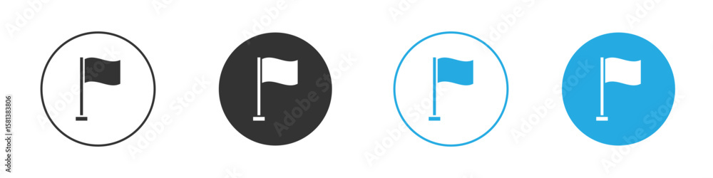Poster flag icon design concept collection for ui ux