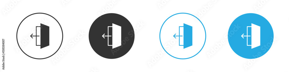 Aufkleber exit icon design concept collection for ui ux