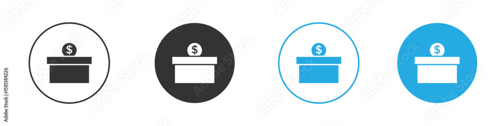 Poster donate icon design concept collection for ui ux