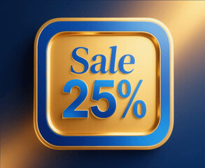 An illustration of a discount coupon with the inscription Sale 25%. Vector graphics. EPS.