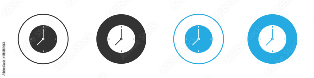 Poster clock icon design concept collection for ui ux
