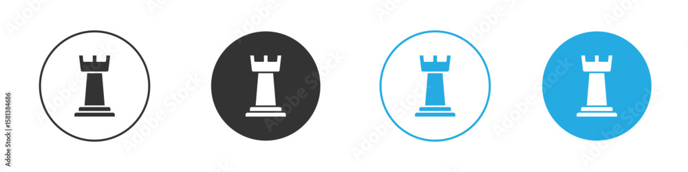 Poster chess icon design concept collection for ui ux