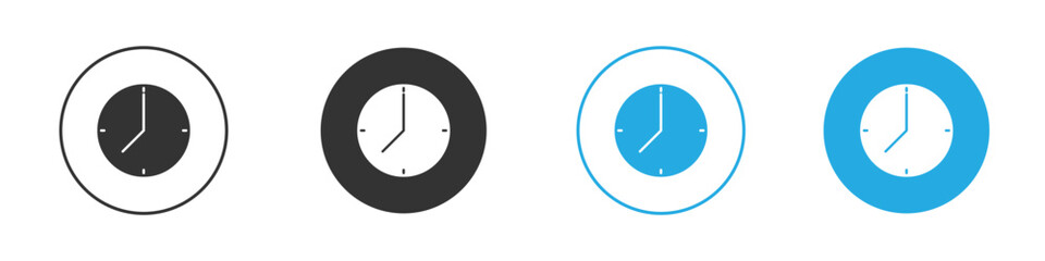 Clock seven icon design Concept collection for UI UX