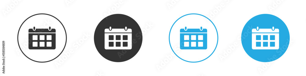 Poster calendar icon design concept collection for ui ux