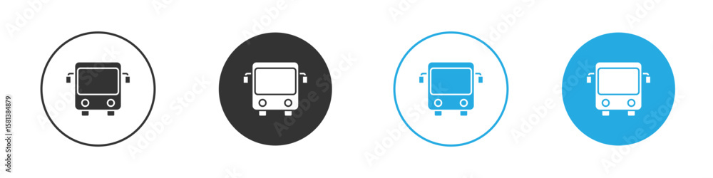 Poster bus icon design concept collection for ui ux