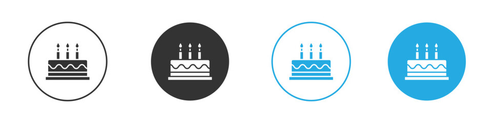 Cake birthday icon design Concept collection for UI UX