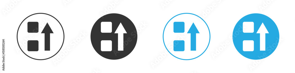 Poster apps sort icon design concept collection for ui ux