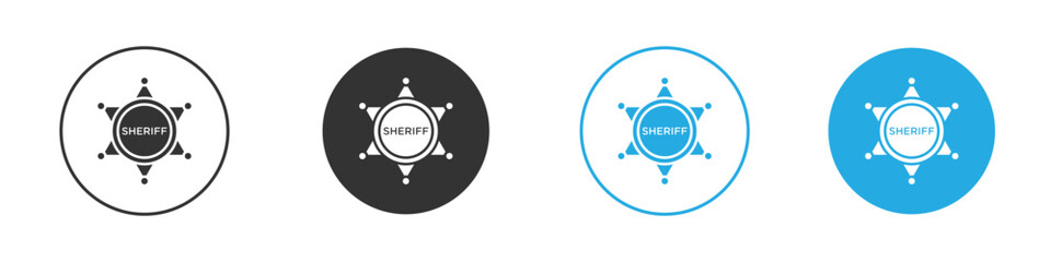 Badge Sheriff icon design Concept collection for UI UX