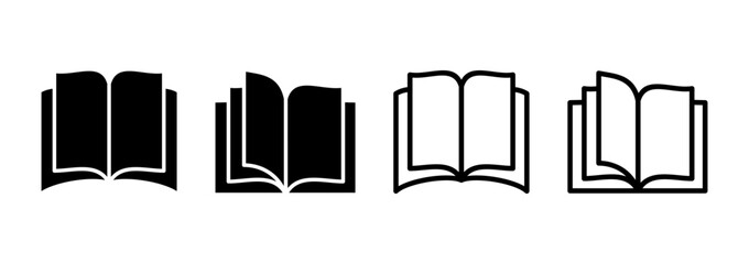 Book icon logo design. open book sign and symbol. ebook icon