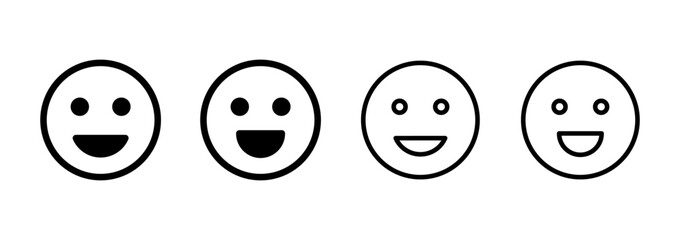 Smile icon logo design. smile emoticon icon. feedback sign and symbol