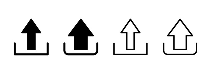 Upload icon logo design. load data sign and symbol