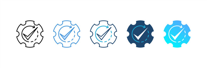 Progress icon set multiple style collection