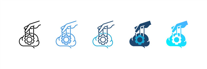 Mental Control icon set multiple style collection