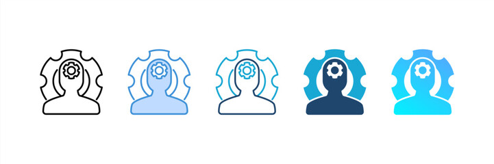 Skills icon set multiple style collection