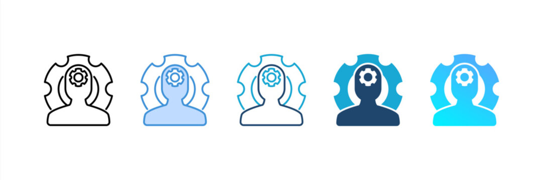 Skills icon set multiple style collection