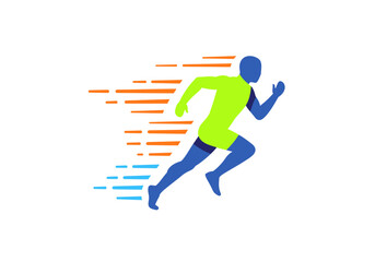 Runner in Motion Vector