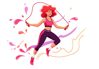 Jumping rope fitness workout