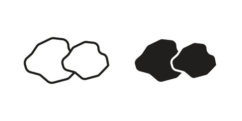 Stone icon design element. Editable stroke. Vector