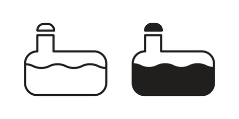 Sewerage tank icon design element. Editable stroke. Vector