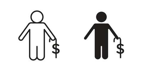 Retirement icon design element. Editable stroke. Vector