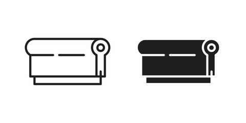 Print screen icon design element. Editable stroke. Vector