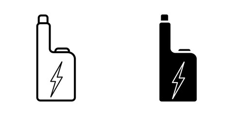  electronic cigarette icon white on background