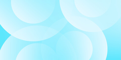 Minimalist banner background, pastel colorful, Light Blue gradations. Circle effect style geometric, abstract background. Vector Illustration