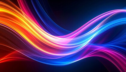 Naklejka premium Abstract vibrant flowing lines