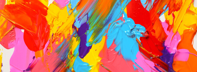 Colorful abstract painting, closeup