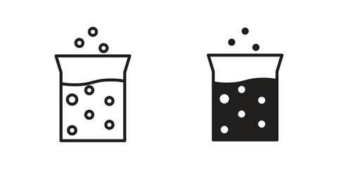 Hard Water icon design element. Editable stroke. Vector