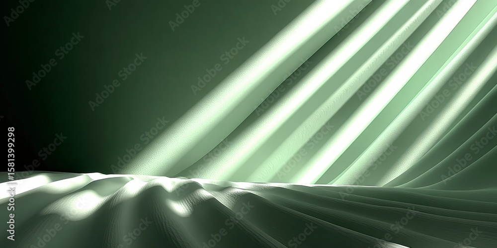 Poster illuminated abstract form: the image showcases a mesmerizing abstract composition. light beams grace