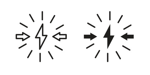 Conflict icon design element. Editable stroke. Vector
