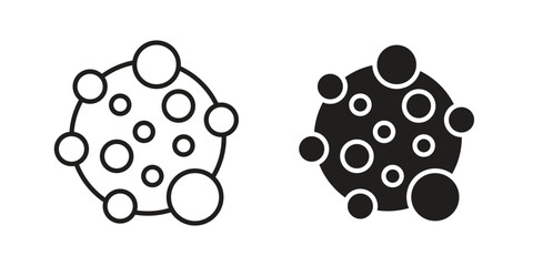 Cancer icon design element. Editable stroke. Vector