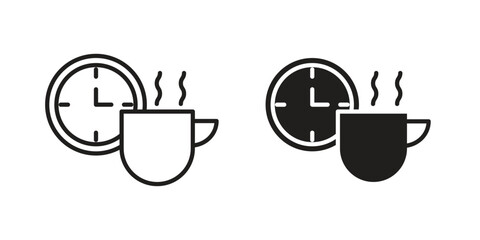 Break icon design element. Editable stroke. Vector