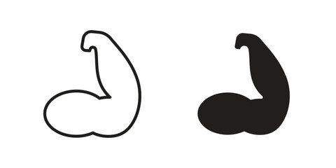 Arm icon design element. Editable stroke. Vector