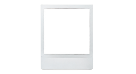 Vintage instant photo frame with black blank center for custom image and memories