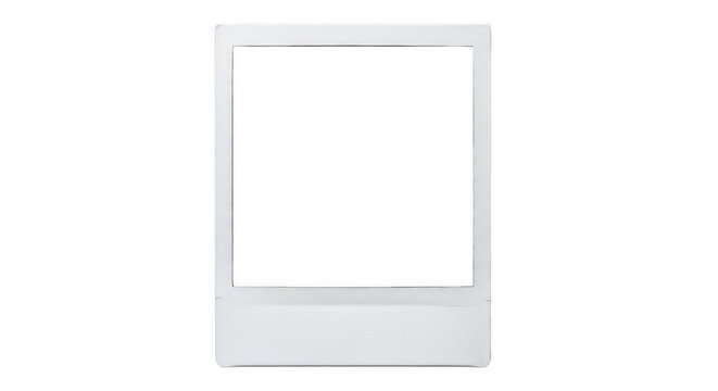 Vintage instant photo frame with black blank center for custom image and memories