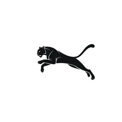 Black panther logo icon flat vector design