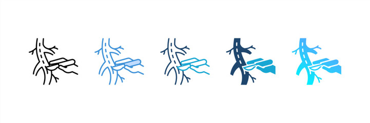 Vascular Surgery icon set multiple style collection