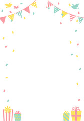 バースデーカード_誕生日パーティー背景（タテ）
プレゼント