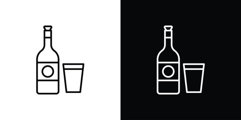 Vodka icon transparent vector isolated
