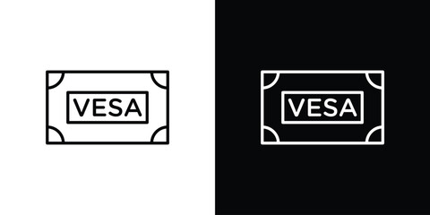 Vesa icon transparent vector isolated