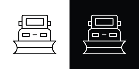 Snowplow icon transparent vector isolated