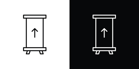 Roll up banners icon transparent vector isolated